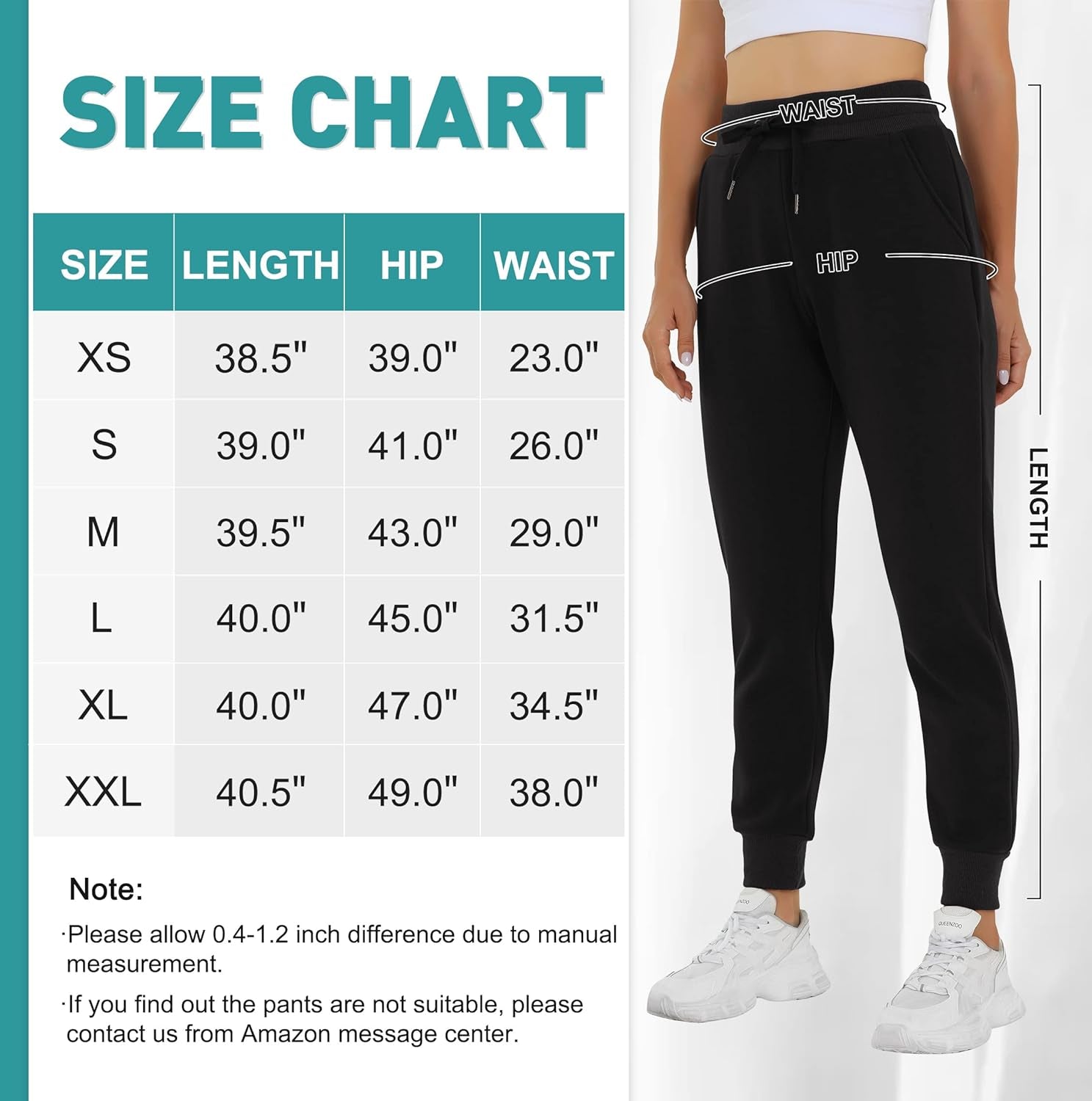 Fleece Lined Joggers for Women Thermal Sweatpants for Women Joggers with Pockets Workout Pants Running Pants