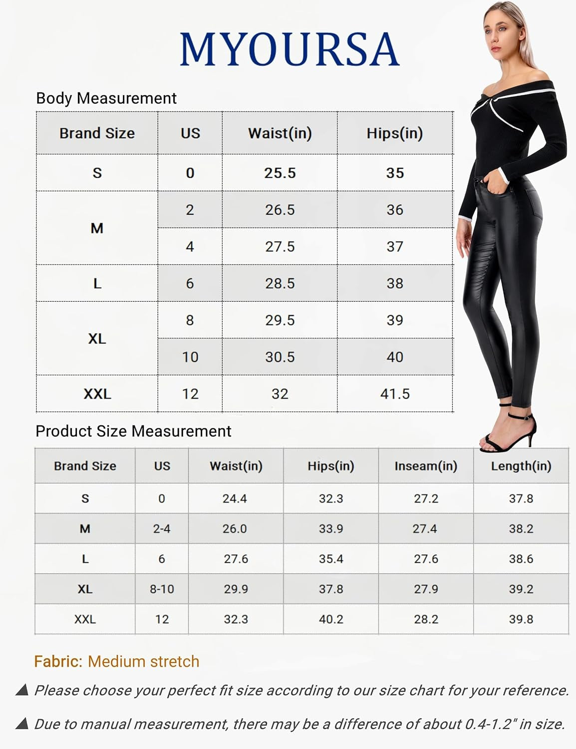 Women'S Coated Pants Skinny Leg Stretch Work Casual Black Dress Pants